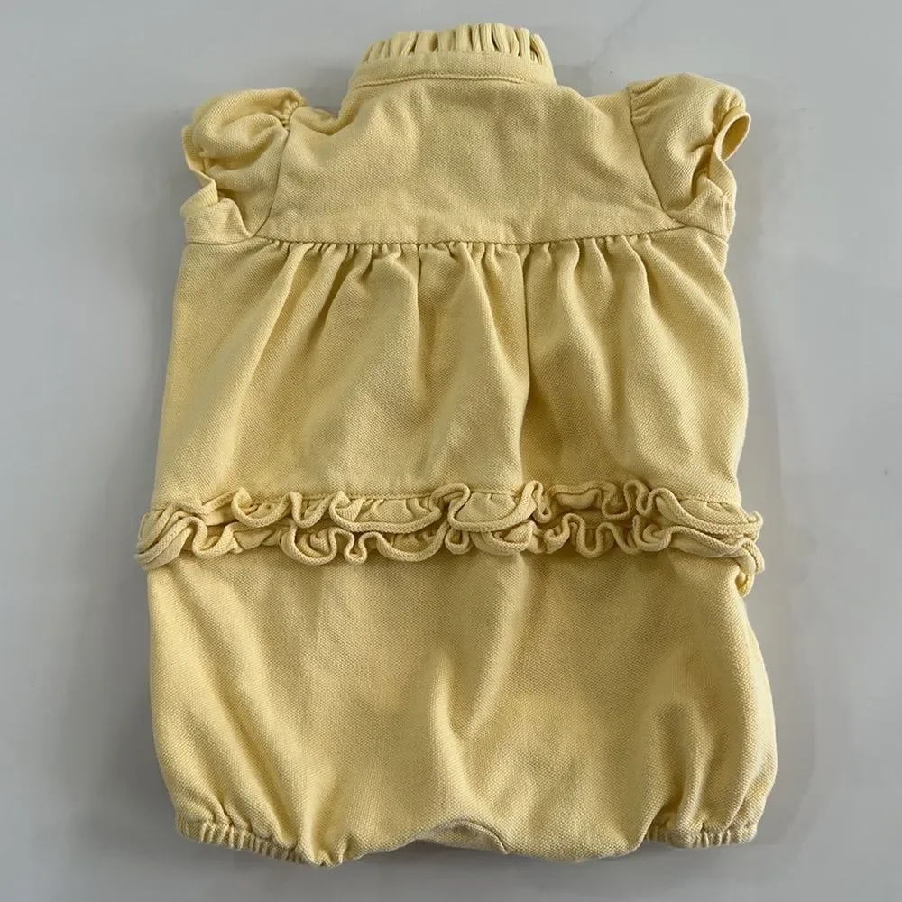Bundle of 2 Baby Girls Romper Ralph Lauren Size 3 and 9 Month